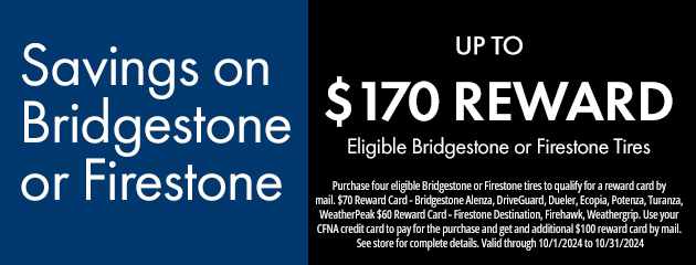 Savings on Bridgestone and Firestone